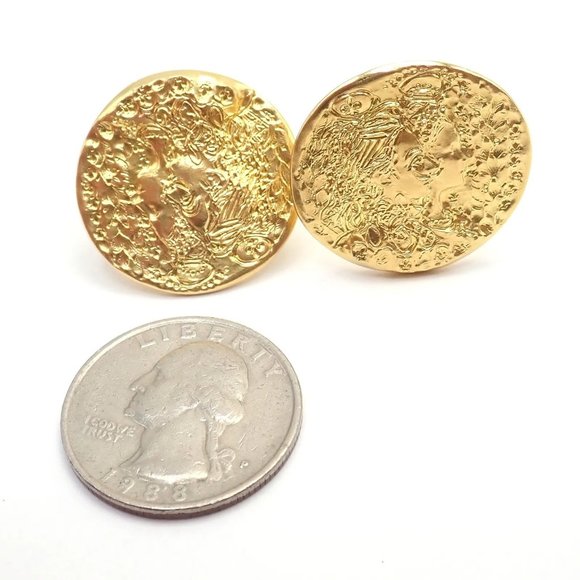 Authentic Salvador Dali D'or for Piaget 18k & 22k Yellow Gold Cufflinks - Picture 2 of 12